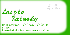 laszlo kalnoky business card